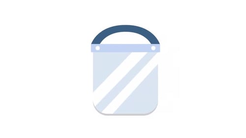 Flat Design Face Shield Animation