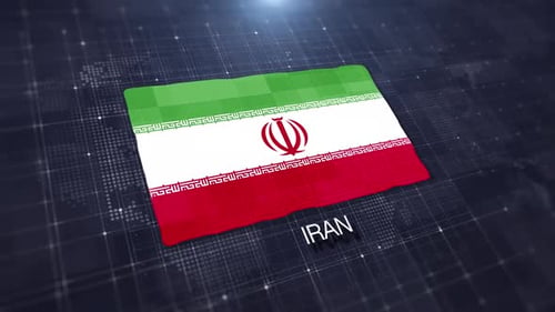Iran Flag Displaying