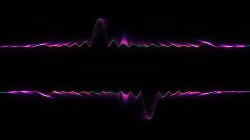 Neon Audio Visualizer Spectrum with Dynamic Waveforms