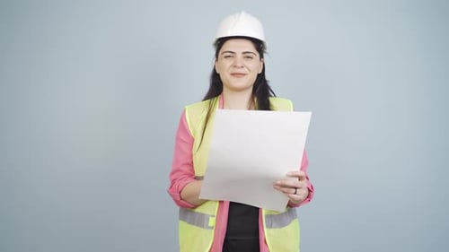 The engineer holding the project laughs.