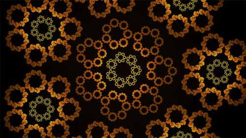 Broadcast Spinning Spiraling Hi-Tech Illuminated HUD Flower Patterns 02