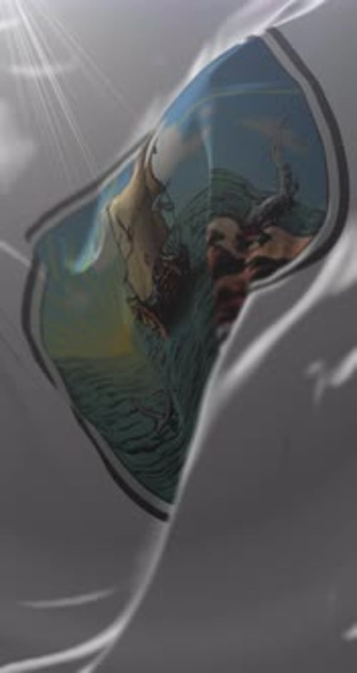 Waving Flag Animation with Custom Emblem Reveal