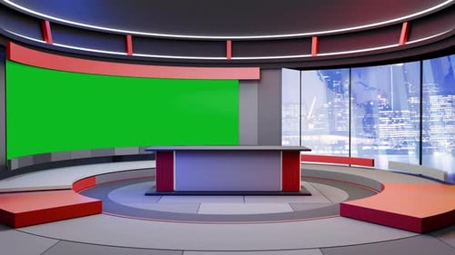 3D Virtual News Studio Ab0013 Background Loop