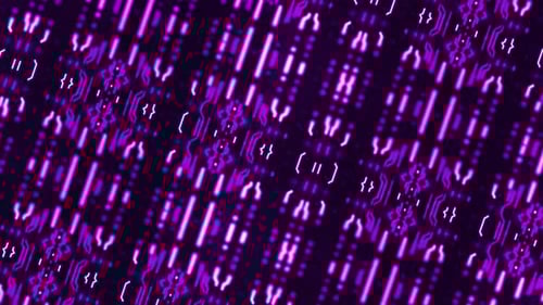 Futuristic Digital Purple Data Stream Loop Background