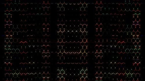 De belles vidéos qui brillent et brillent de mille feux qui régulent les mouvements subtils avec des rayures colorées