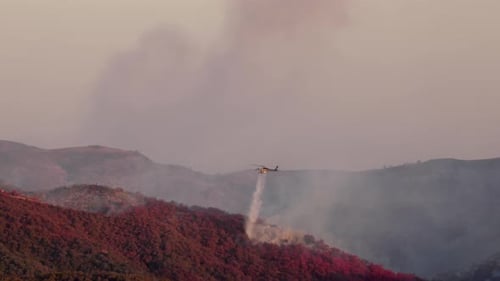 California Wildfire Response Aerial Water Dropping Operations in Crisis Situations for Control
