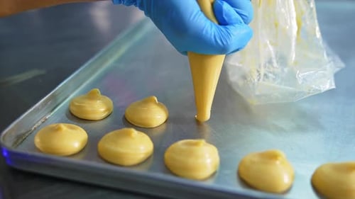 Baking pastry cake cooking. Sweet delicious bakery making deserts.