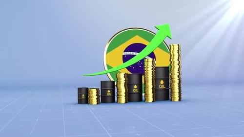 Brazil Oil Revenue Growth Energy Market Finance & Economic Data Infographics