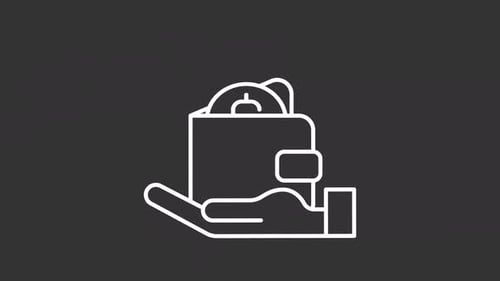Salary white line animation