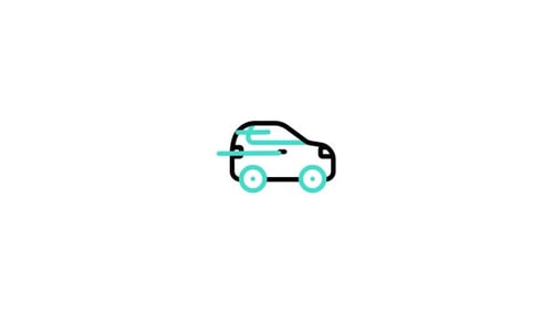 Modern Animated Line Art Car Icon