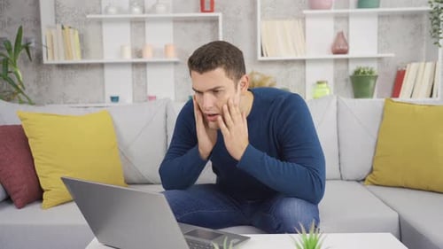 Surprised and upset man.