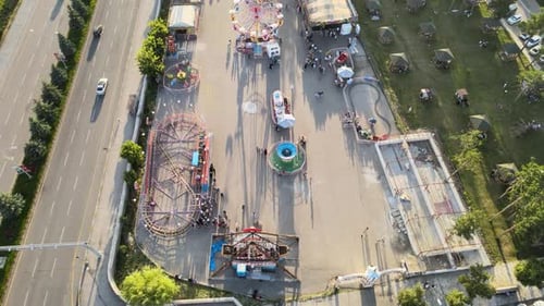 amusement park aerial view