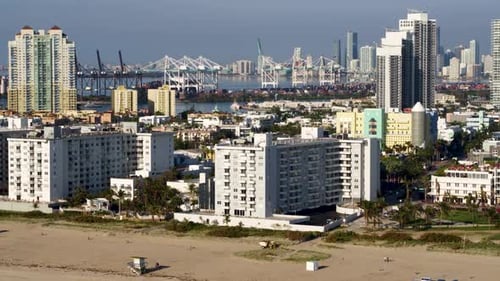 Miami Beach Aerial Drone Flyover
