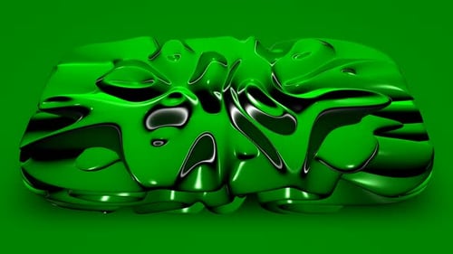 Background with Green Plate of Plasma, Exclusive, Reflection, Unique Design, 3D Render