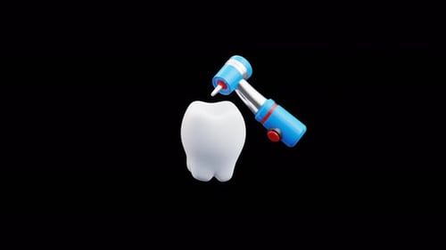 Dental Checkup Oral Health 3d Icon Animation