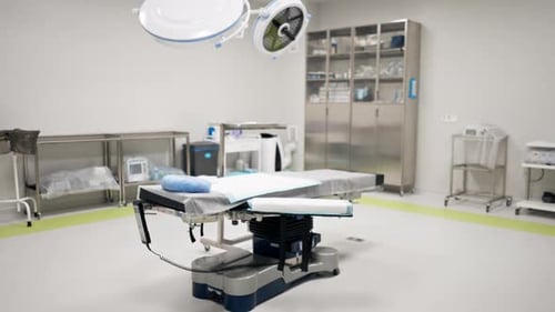 in a Modern Clinic in a Bright Spacious and Clean Plastic Surgery Operating Room the Necessary