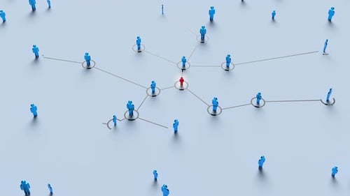 Social Network Connection with Animated People Figures