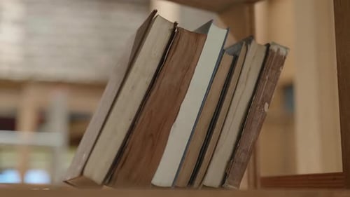 a library with old books