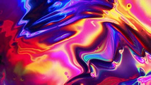 Boucle de texture fluide réfractive abstraite saturée colorée