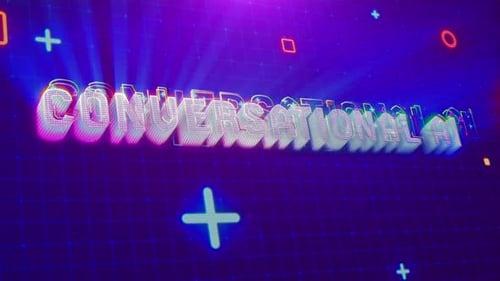 Neon Glitch Text Title Reveal Animation