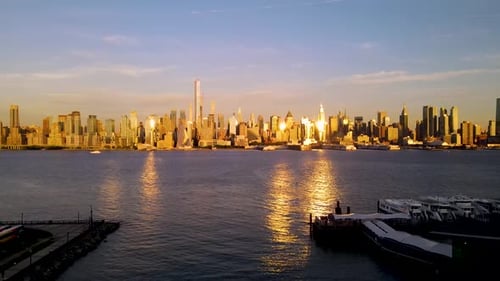 Aerial View of New York City Skyline