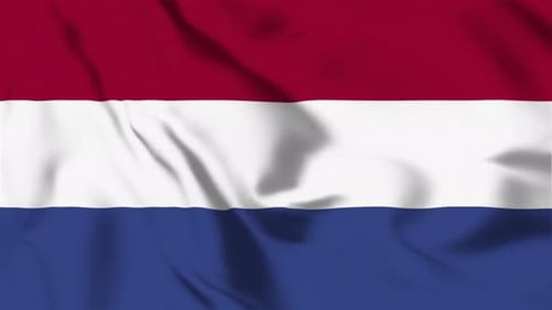 Netherlands National Flag Waving in the Wind