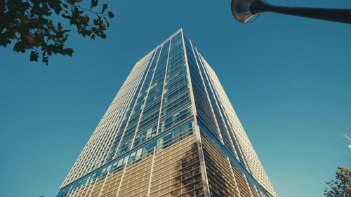 Modern Business Centre High Rise Skyscraper Low View of the Office Building