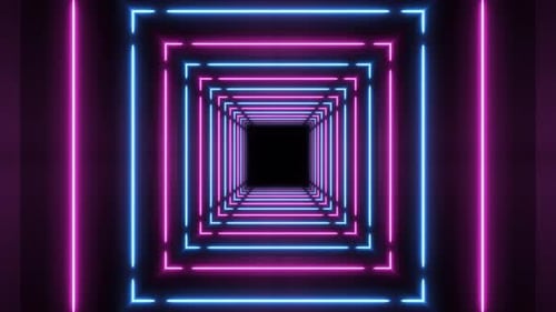 VJ Neon Square Tunnel