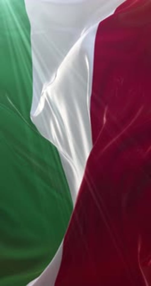 Dynamic Waving Italian Flag Background