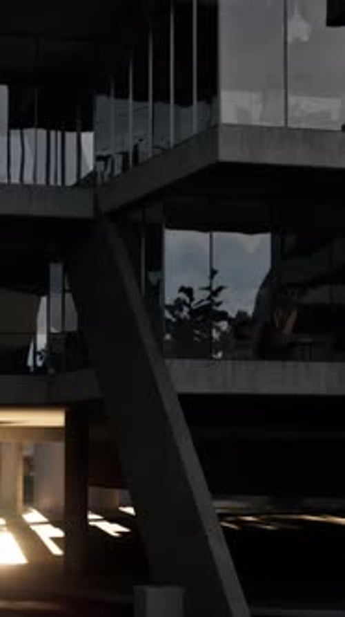 Sunlight Streaming Through the Windows of a Building