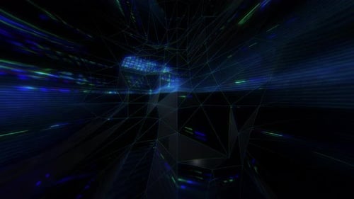 Digital Glitch Light Streaks Technology Background