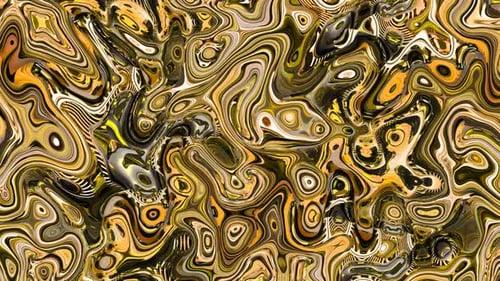 Abstract Golden Fluid Swirls Seamless Looping Motion Background