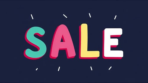 Playful Bouncing Sale Text Kinetic Typography