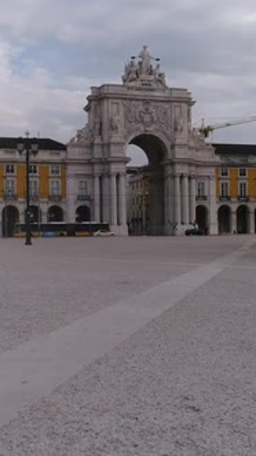 Vertical Video of Arch Augusta Street Lisbon