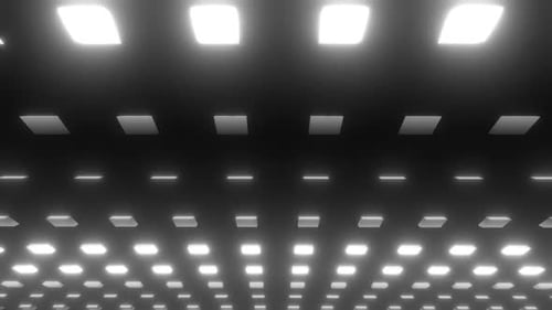 Des lumières futuristes dynamiques illuminent parfaitement l'espace abstrait moderne