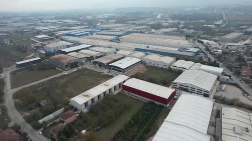 Aerial Factory Building