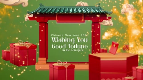 Wishing you good fortune, Chinese new year, Creative Holiday green Background