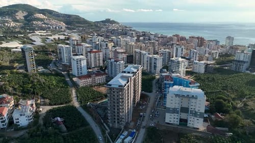 the Process of Building Houses on the Mediterranean Sea