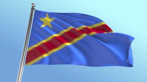 Democratic Republic of Congo Flag Waving Animation