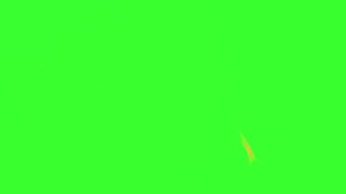 Dynamic Flames Flickering Against Green Screen Background
