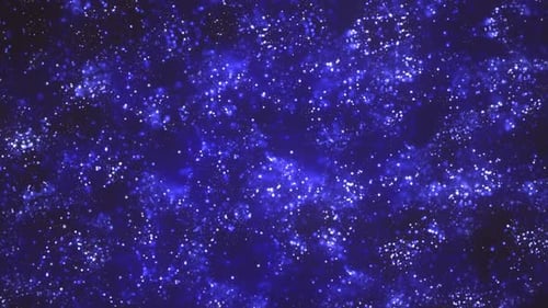 Sparkling Blue Particle Starfield Loop Background