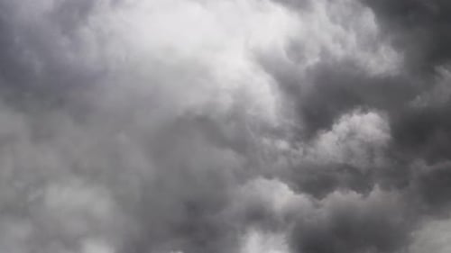 Time-Lapse of Thick Gray Storm Clouds Moving