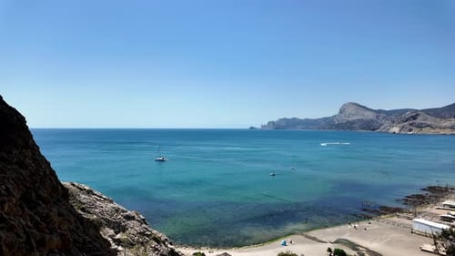 Scenic View of the Black Sea From Sudak, Crimea, Russia