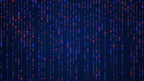 HD Binary Numbers in Futuristic Digital Technology with AI and Data Networks