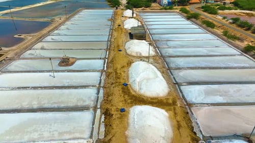 Salt Pile - Aerial View - Backwards