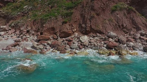 Beautiful Rocky Sea Coast and Crystal Clear Water
