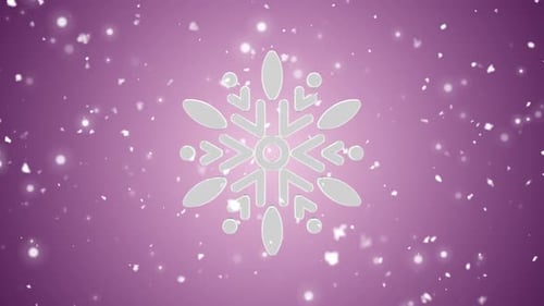 3D-Schneeflocken-Hintergrundschleife V24