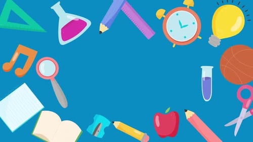 Zurück zur Schule Blauer Hintergrund