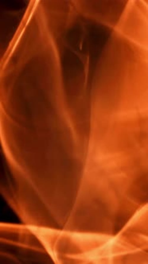Bright Flames on a Black Background Filmed on a Highspeed Camera at 1000 Fps