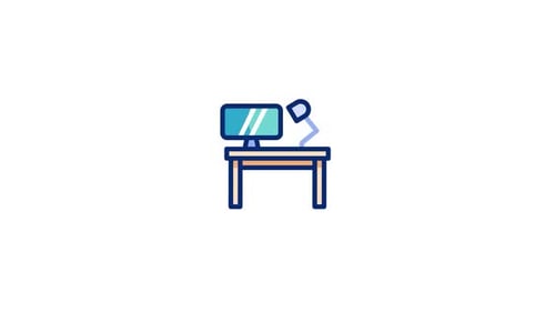 Modern Flat Design Animated Business and Technology Icons